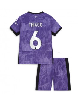 Liverpool Thiago Alcantara #6 Replika Tredje Kläder Barn 2023-24 Kortärmad (+ byxor)